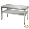 Çalışma Tezgahı - Paslanmaz Çelik - ECO - 1000x600mm - Alt Raflı, Sırtsız