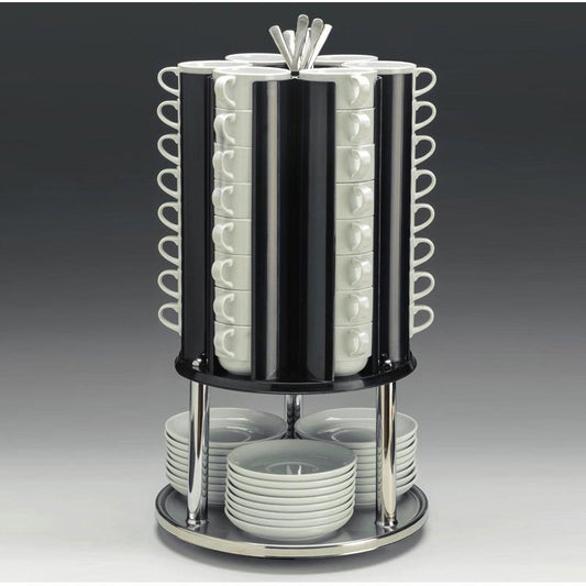 Zicco ZCP-757 Metal Altlı Döner Tabak Fincan Kaşık Standı, 30x55 cm