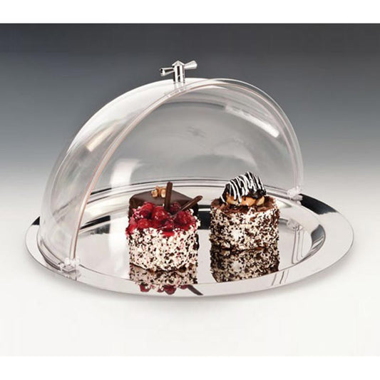 Zicco ZCP-184 Çelik Altlı Kapaklı Polikarbon Fanus, 43 cm