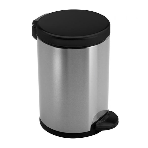 Öztiryakiler Plastik Kapaklı Paslanmaz Pedallı Çöp Kovası, 5 L