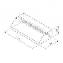 Öztiryakiler Davlumbaz, Duvar Tipi, Filtreli, 150x150 cm