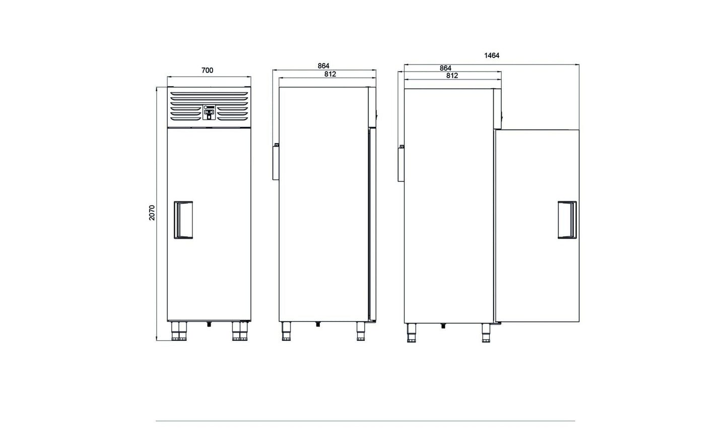 Upright Type GN Refrigerators - 1 Door - VTS 610 