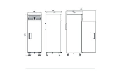 Upright Type GN Refrigerators - 1 Door - VTS 610 CR 