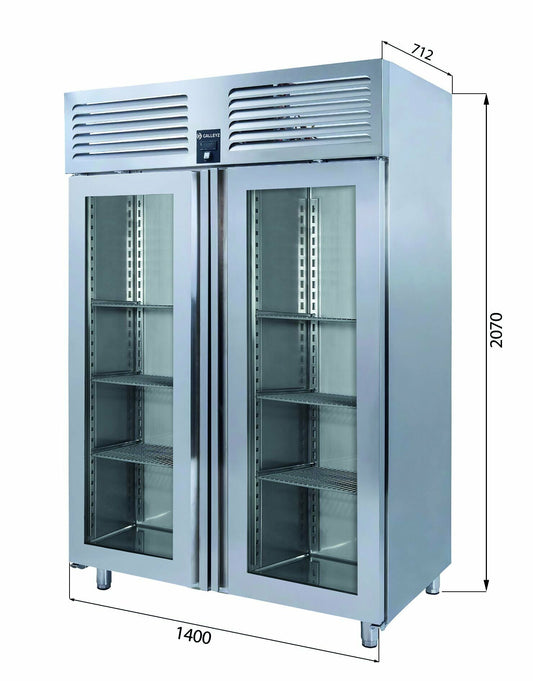 Vertical Type GN No Frost Freezer - 2 Glass Door VTS 1340 N-VG