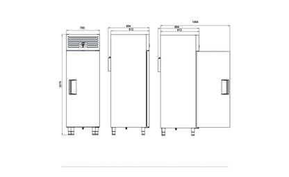 Upright Freezer - 1 Door - 70x87xx210 Cm