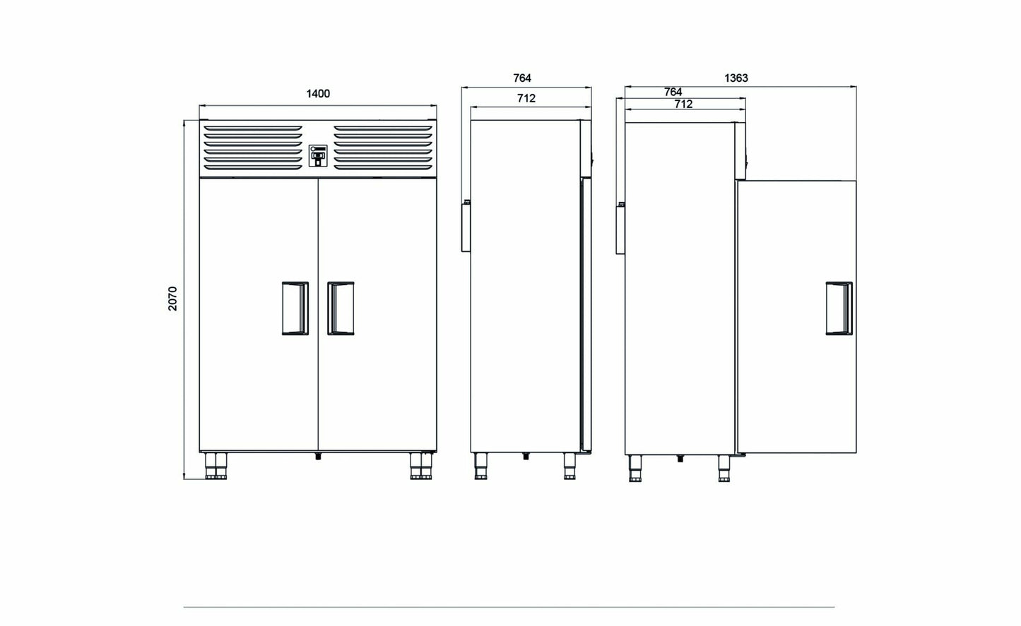 Dikey Tip Snack Dondurucu - 2 Kapılı VTS 1150 N CR