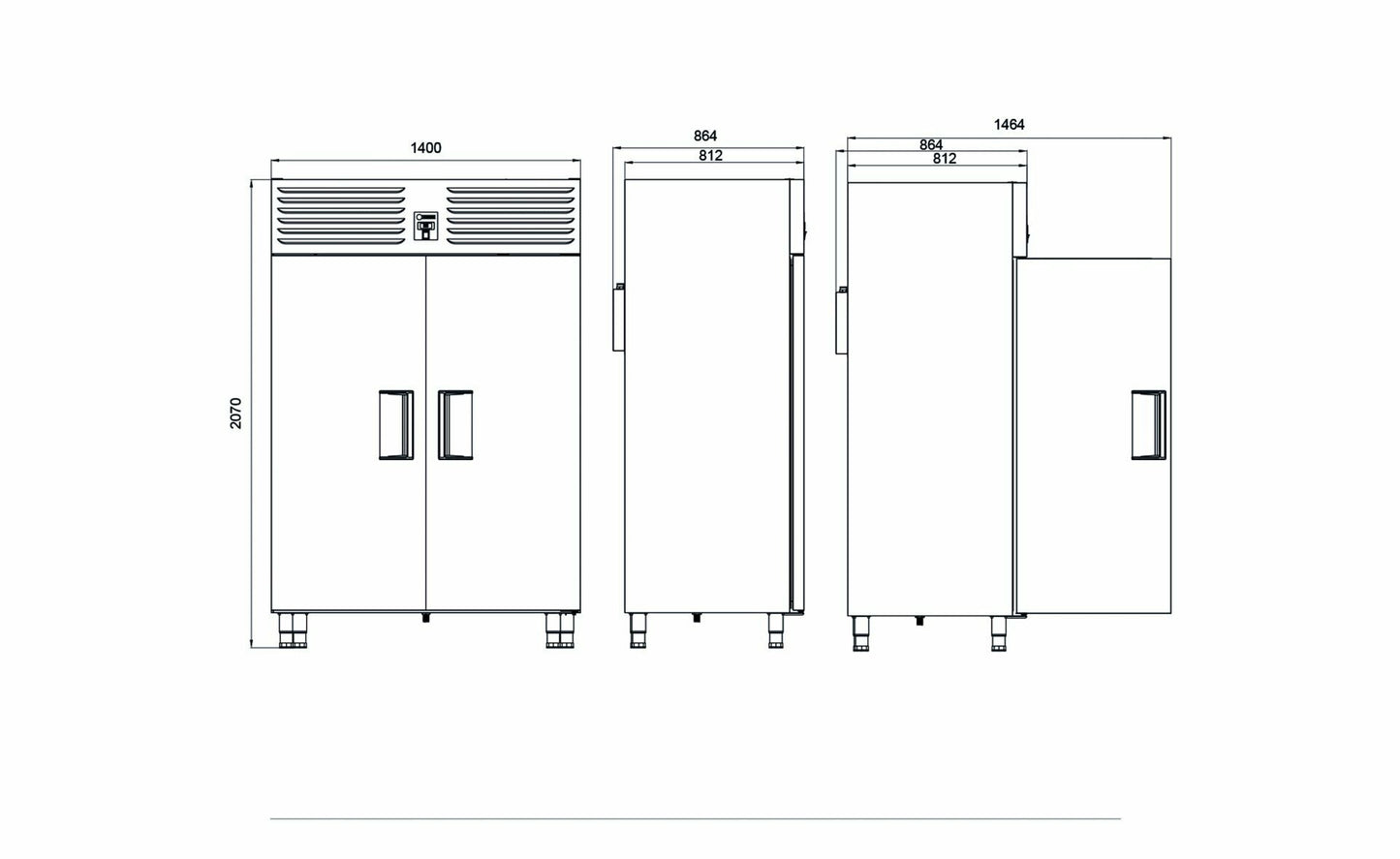 Dikey Tip GN Dondurucu - 2 Kapılı VTS 1340 N CR