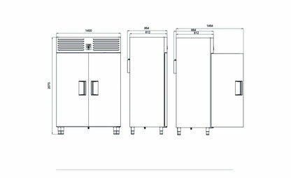 Dikey Tip GN Dondurucu - 2 Kapılı VTS 1340 N CR