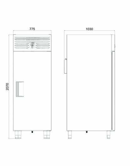 Upright Type Patisserie No Frost - 1 Door - Tray Capacity - VTS-T 610 N CR