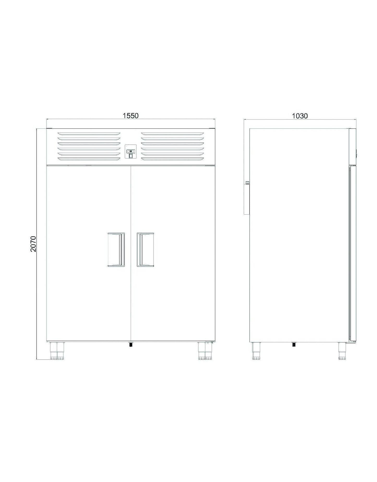 Upright Type Patisserie Refrigerator-2 Doors-Tray Capacity-VTS T 1340