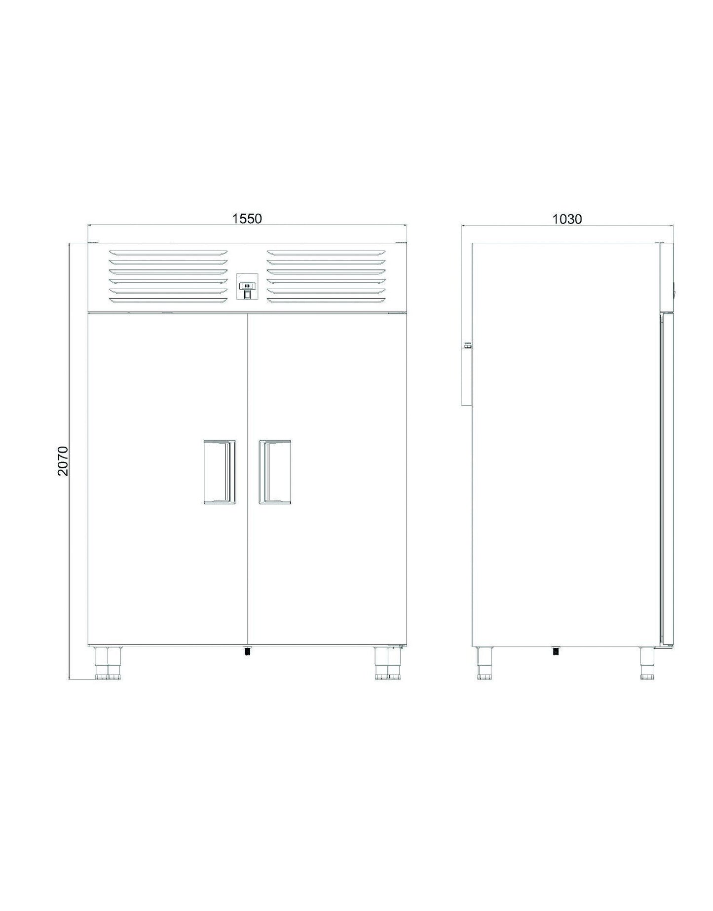 Upright Type Patisserie Refrigerator-2 Doors-Tray Capacity-VTS 1460