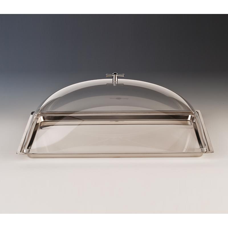 Zicco ZCP-389 Çelik Tepsili Kapaklı Akrilik Muhafaza Kabı, GN 1/2, 44x29x18 cm