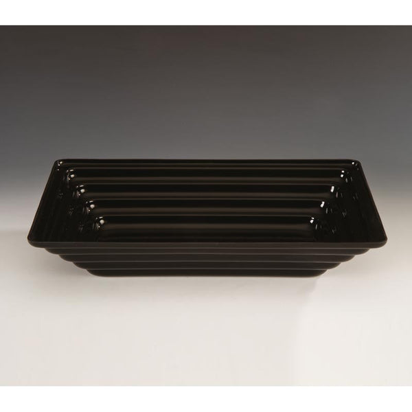Zicco ZCP-426 Akrilik Teşhir Kasesi, 43.5x28.5 cm, Siyah