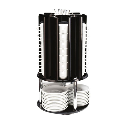 Zicco ZCP-362 Polikarbon Döner Fincan Tabak Kaşık Standı, 30x55 cm