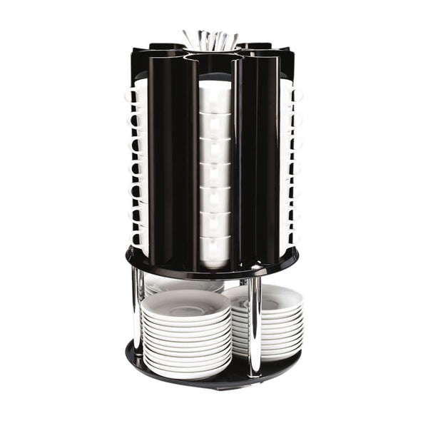 Zicco ZCP-362 Polikarbon Döner Fincan Tabak Kaşık Standı, 30x55 cm