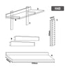 Duvar Rafı ECO - 1800x300mm - 2 Katlı
