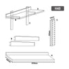 Duvar Rafı ECO - 2000x300mm - 2 Katlı