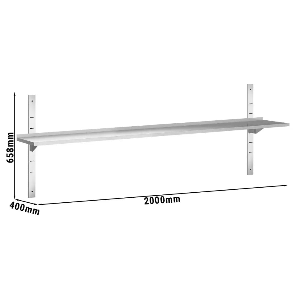 Duvar Rafı PREMIUM - 2000x400mm - Tek katlı
