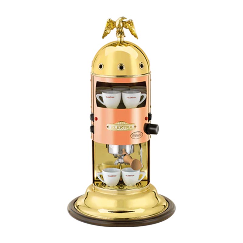 Elektra Micro Mini Verticale S1C Yarı Otomatik Espresso Kahve Makinesi, Bakır Pirinç