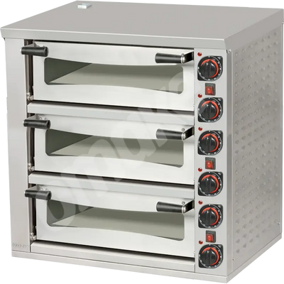 Omake Elektrikli Pizza Fırını 12xØ25 Cm Kapasiteli 3 Katlı 52x52 Manuel