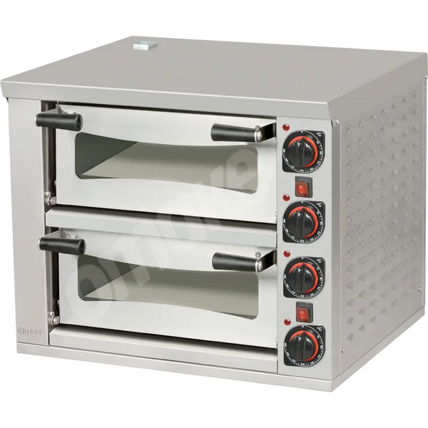Soinox Elektrikli Pizza Fırını 8xØ25 Cm Kapasiteli 2 Katlı 52x52 Manuel
