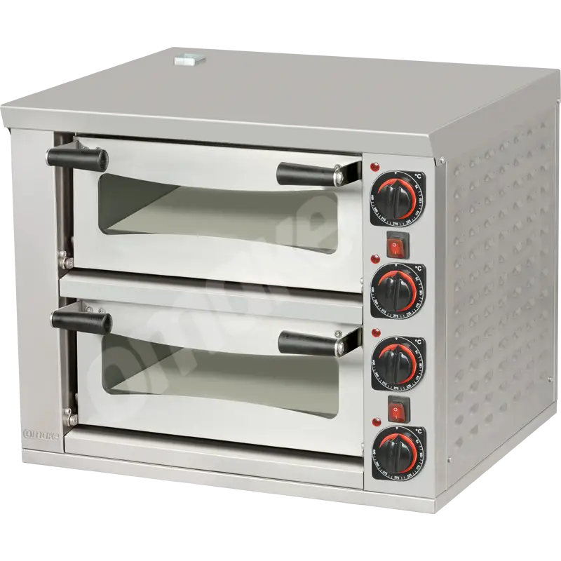 Elektrikli Pizza Fırını 8xØ35 Cm Kapasiteli 2 Katlı 72x72 Manuel