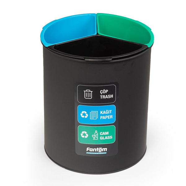 Fantom Roomcycle 31 Kağıt ve Cam Atık Kovası, 3x4 L