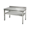 Galleyz Çalışma Tezgahı - Paslanmaz Çelik - ECO - 1200x700mm - Alt Raflı & Sırtlı