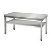 Galleyz Çalışma tezgahı- Paslanmaz Çelik- ECO - 1600x700mm - alt raflı, sırtsız