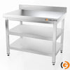 Galleyz Çalışma Tezgahı - Paslanmaz Çelik - PREMIUM - 1000x800mm - Alt ve Ara Raflı