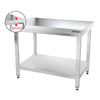 Galleyz Çalışma Tezgahı - Paslanmaz Çelik - PREMIUM - 1000x800mm - Alt Raflı
