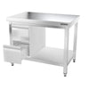 Galleyz Çalışma Tezgahı - Paslanmaz Çelik - PREMIUM - 1000x800mm - Alt Raflı