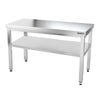 Galleyz Çalışma Tezgahı - Paslanmaz Çelik - PREMIUM - 1200x800mm - Alt Raflı