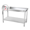 Galleyz Çalışma Tezgahı - Paslanmaz Çelik - PREMIUM - 1200x800mm - Alt Raflı