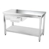 Galleyz Çalışma Tezgahı - Paslanmaz Çelik - PREMIUM - 1400x700mm - Alt Raflı, Destekli