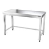 Galleyz Çalışma Tezgahı - Paslanmaz Çelik - PREMIUM - 1400x700mm - Alt Raflı, Destekli