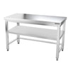 Galleyz Çalışma Tezgahı - Paslanmaz Çelik - PREMIUM - 1400x700mm - Alt Raflı, Destekli