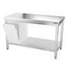 Galleyz Çalışma Tezgahı - Paslanmaz Çelik - PREMIUM - 1400x700mm - Alt Raflı, Destekli