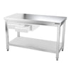 Galleyz Çalışma Tezgahı - Paslanmaz Çelik - PREMIUM - 1400x800mm - Alt Raflı