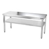 Galleyz Çalışma Tezgahı - Paslanmaz Çelik - PREMIUM - 1500x800mm - Alt Raflı