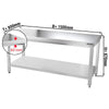 Galleyz Çalışma Tezgahı - Paslanmaz Çelik - PREMIUM - 1500x800mm - Alt Raflı