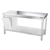 Galleyz Çalışma Tezgahı - Paslanmaz Çelik - PREMIUM - 1600x700mm - Alt Raflı, Destekli