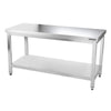 Galleyz Çalışma Tezgahı - Paslanmaz Çelik - PREMIUM - 1600x700mm - Alt Raflı, Destekli