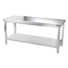Galleyz Çalışma Tezgahı - Paslanmaz Çelik - PREMIUM - 1600x800mm - Alt Raflı