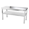 Galleyz Çalışma Tezgahı - Paslanmaz Çelik - PREMIUM - 1600x800mm - Alt Raflı