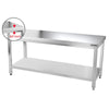 Galleyz Çalışma Tezgahı - Paslanmaz Çelik - PREMIUM - 1600x800mm - Alt Raflı