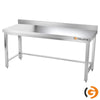 Galleyz Çalışma Tezgahı - Paslanmaz Çelik - PREMIUM - 1800x700mm - Alt Raflı, Destekli & Sırtlı