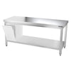 Galleyz Çalışma Tezgahı - Paslanmaz Çelik - PREMIUM - 1800x800mm - Alt Raflı