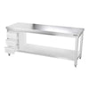 Galleyz Çalışma Tezgahı - Paslanmaz Çelik - PREMIUM - 2000x800mm - Alt Raflı