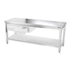 Galleyz Çalışma Tezgahı - Paslanmaz Çelik - PREMIUM - 2000x800mm - Alt Raflı